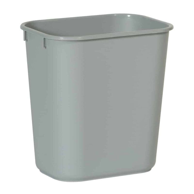 Rechthoekige afvalbak 12,9 liter grijs - VB 002955