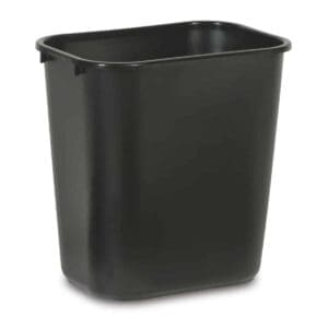 Rechthoekige afvalbak 26,6 liter zwart - VB 002956