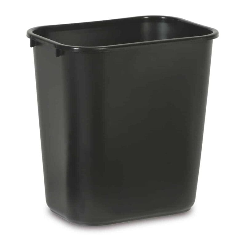 Rechthoekige afvalbak 26,6 liter zwart - VB 002956