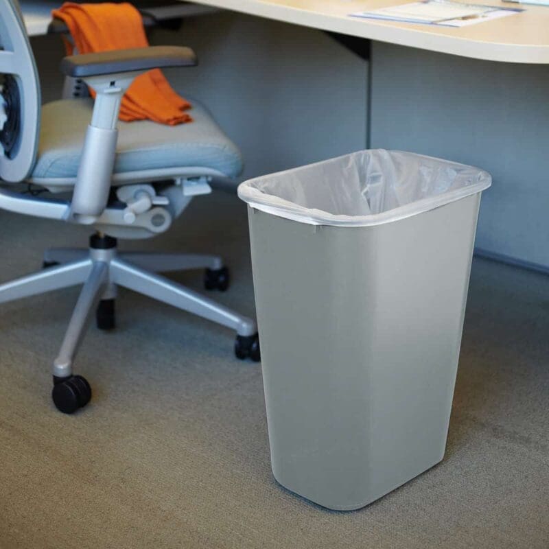 Rechthoekige afvalbak 39 liter grijs - VB 002957 - Afbeelding 3