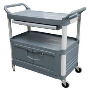 Materiaalwagen X-tra met lade en kast grijs - VB 004094