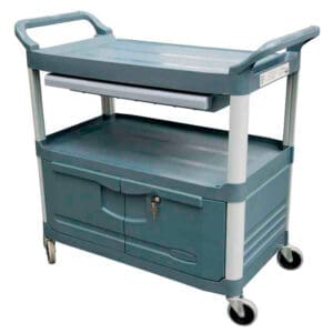 Materiaalwagen X-tra met lade en kast grijs - VB 004094 - Afbeelding 4