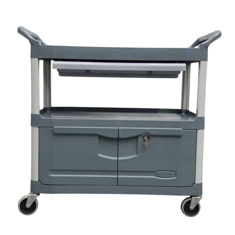 Materiaalwagen X-tra met lade en kast grijs - VB 004094 - Afbeelding 2