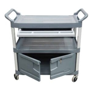 Materiaalwagen X-tra met lade en kast grijs - VB 004094 - Afbeelding 3