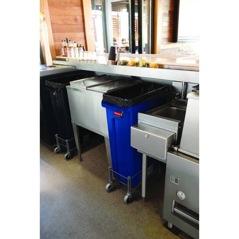 Slim Jim met luchtsleuven 87 liter blauw, recyclingsymbool - VB 186383 - Afbeelding 3