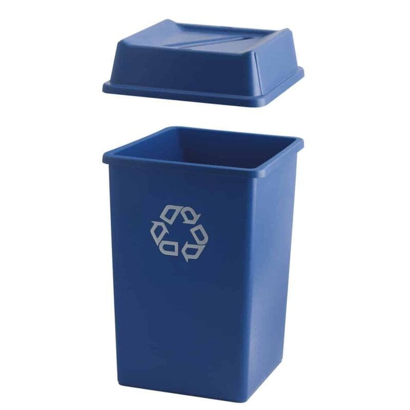 Styleline container 132 liter blauw, recyclingsymbool - VB 003958