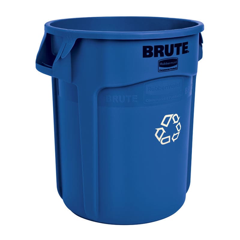 Ronde Brute container 75,7 liter blauw, recyclingsymbool - VB 002620-73