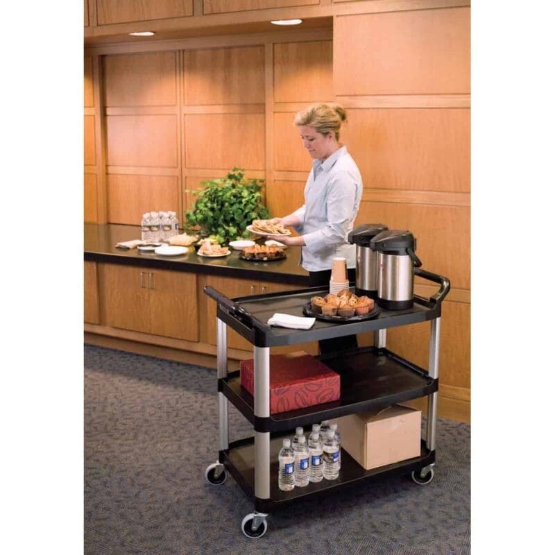 Rubbermaid X-traTM materiaalwagen open zwart – 1814566 - Afbeelding 2