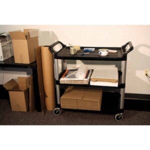 Rubbermaid X-traTM materiaalwagen open zwart – 1814566 - Afbeelding 4