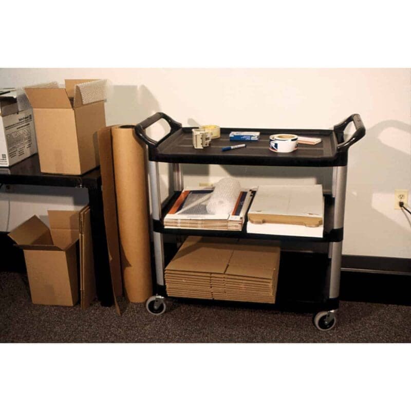 Rubbermaid X-traTM materiaalwagen open zwart – 1814566 - Afbeelding 4