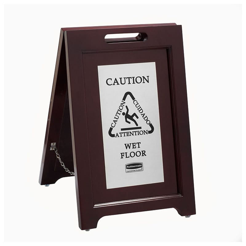 Rubbermaid Tweezijdig Waarschuwingsbord bruin, zilver - VB 222210