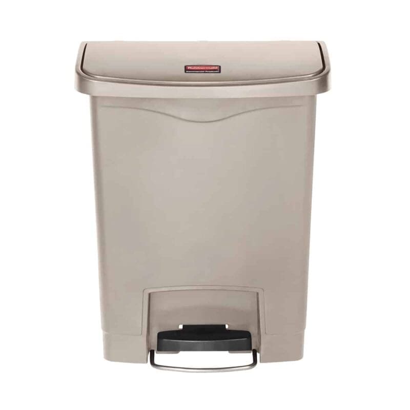 Slim Jim Step On container Front Step kunststof 30 liter beige - VB 223903 - Afbeelding 2