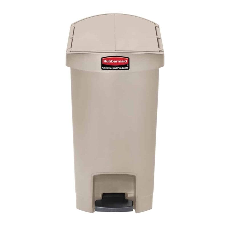 Slim Jim Step On container End Step kunststof 30 liter beige - VB 223910 - Afbeelding 2