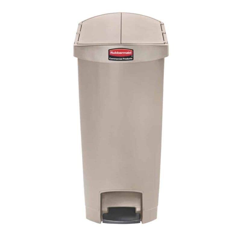 Slim Jim Step On container End Step kunststof 50 liter beige - VB 223934 - Afbeelding 2