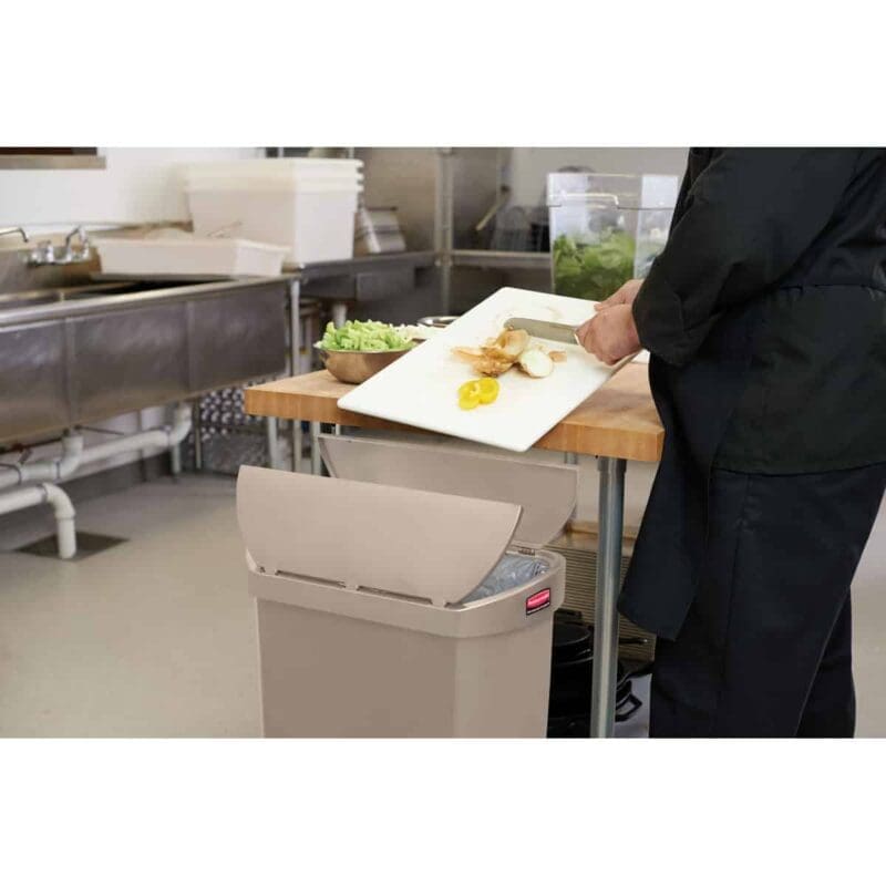 Slim Jim Step On container End Step kunststof 50 liter beige - VB 223934 - Afbeelding 5