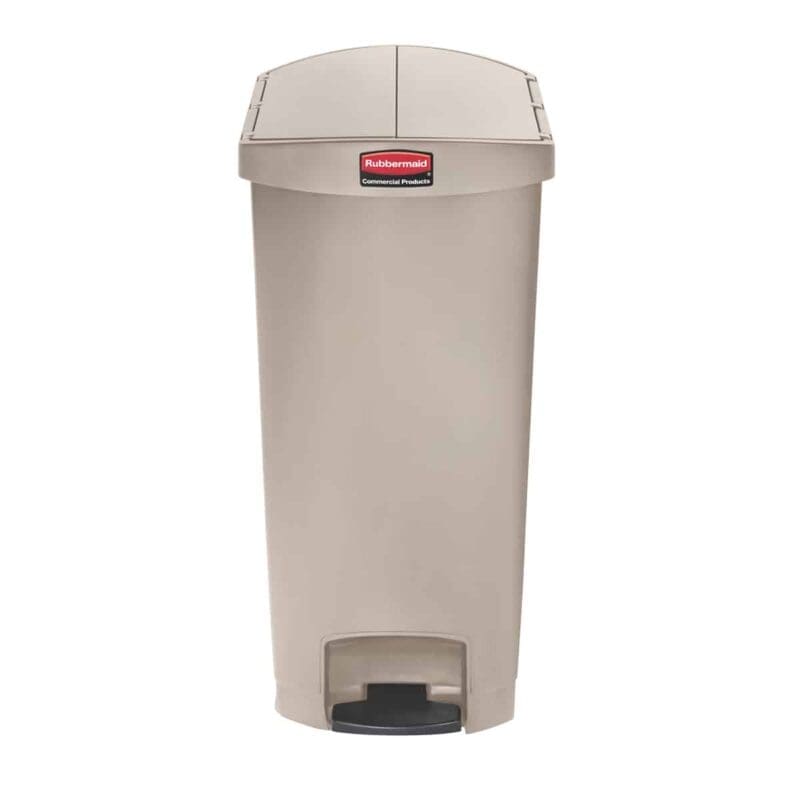 Slim Jim Step On container End Step kunststof 68 liter beige - VB 223958 - Afbeelding 2
