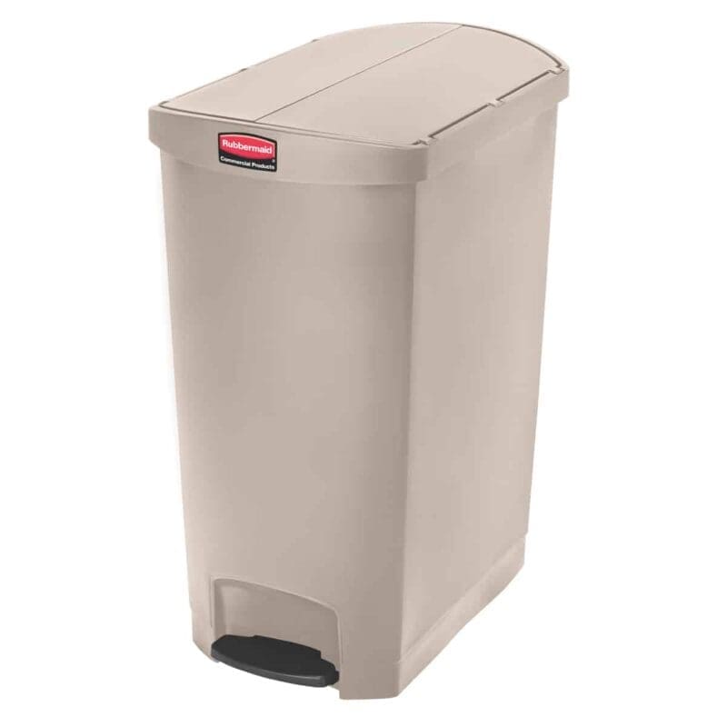 Rubbermaid Slim Jim Step On container End Step 90L Beige kunststof - 223972