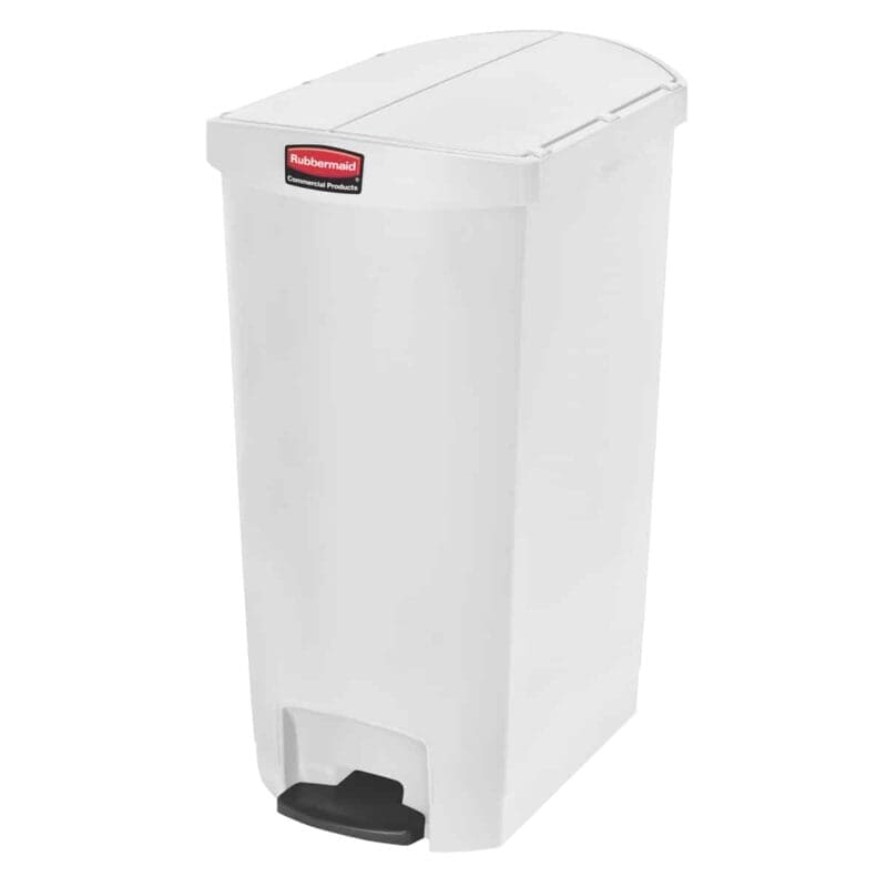 Slim Jim Step On container End Step kunststof 68 liter wit - VB 224047