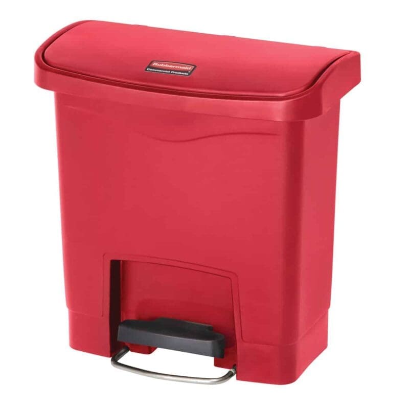 Slim Jim Step On container Front Step kunststof 15 liter rood - VB 224078