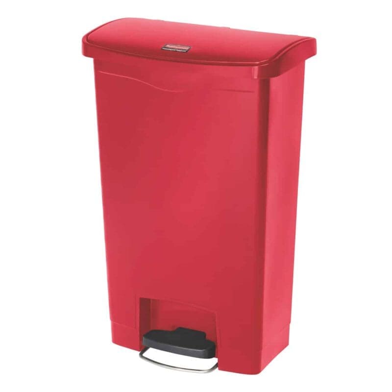 Slim Jim Step On container Front Step kunststof 50 liter rood - VB 224108