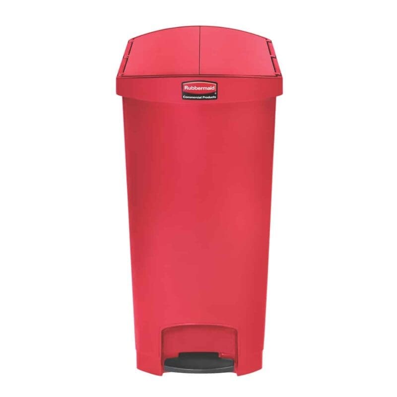 Rubbermaid Slim Jim Step On container End Step 90L Rood kunststof - 224153 - Afbeelding 2