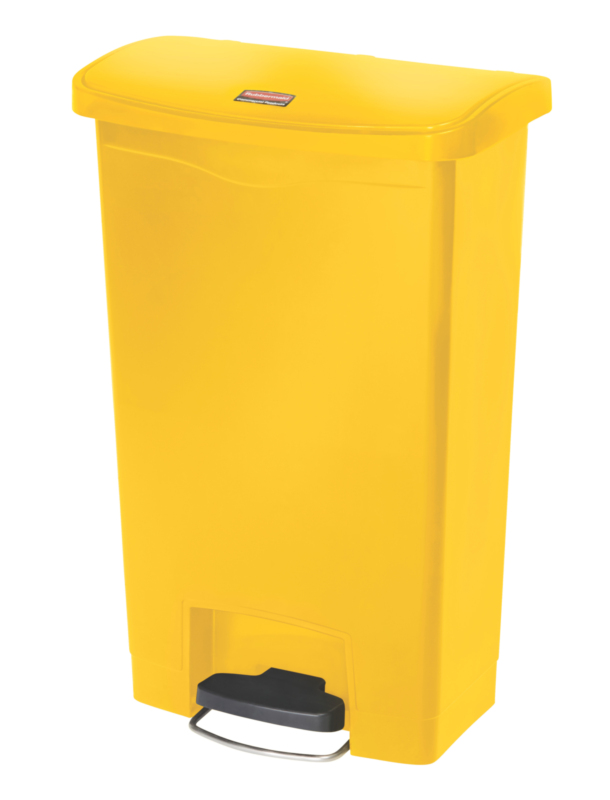 Slim Jim Step On container Front Step kunststof 50 liter geel - VB 224191