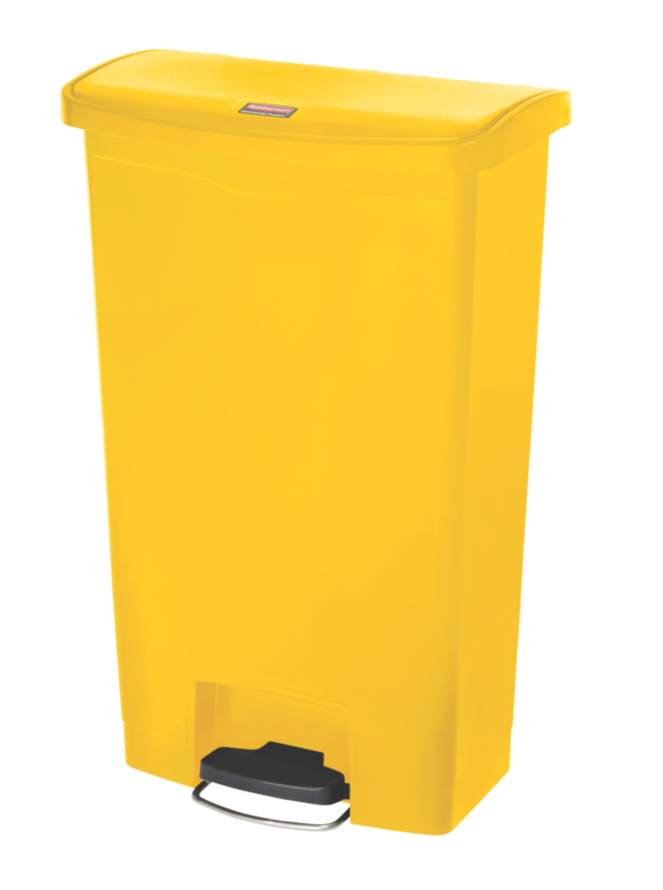 Slim Jim Step On container Front Step kunststof 68 liter geel - VB 224214