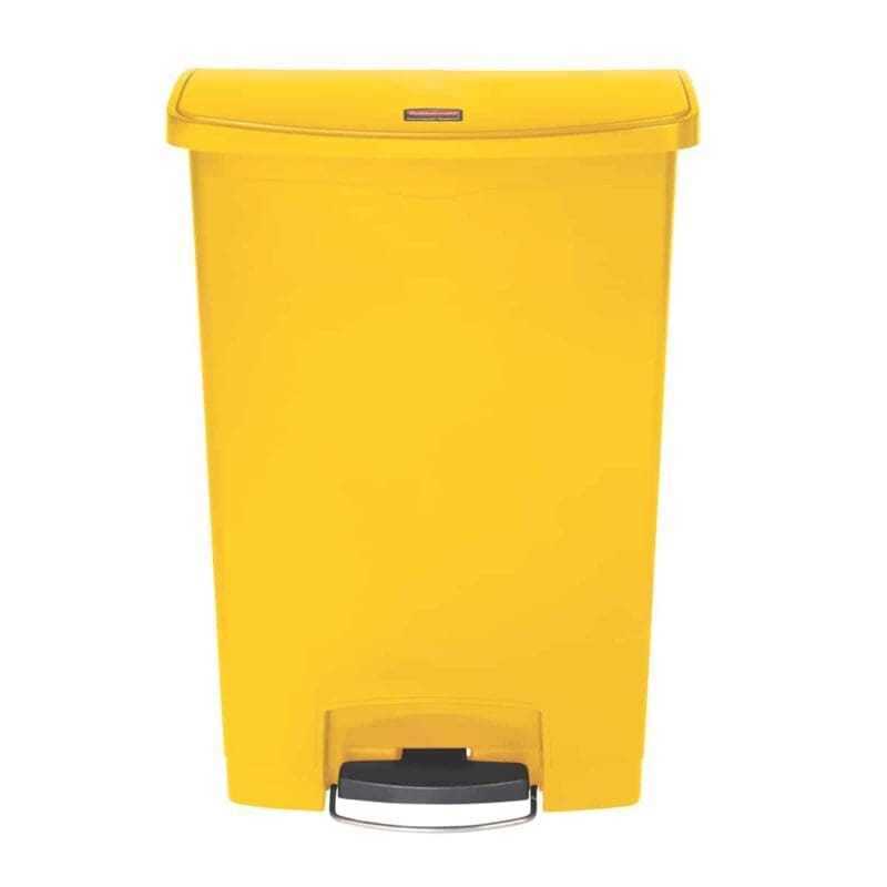 Rubbermaid Slim Jim Step On container Front Step kunststof 90L geel - 224238 - Afbeelding 2