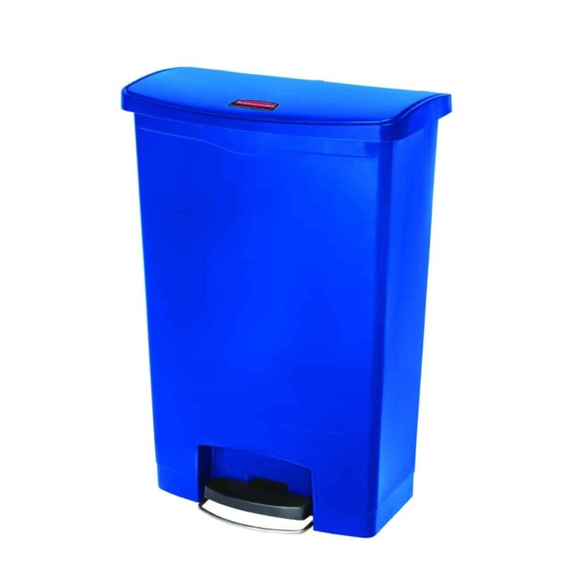 Rubbermaid Slim Jim Step On container Front Step kunststof 90L blauw - 224412