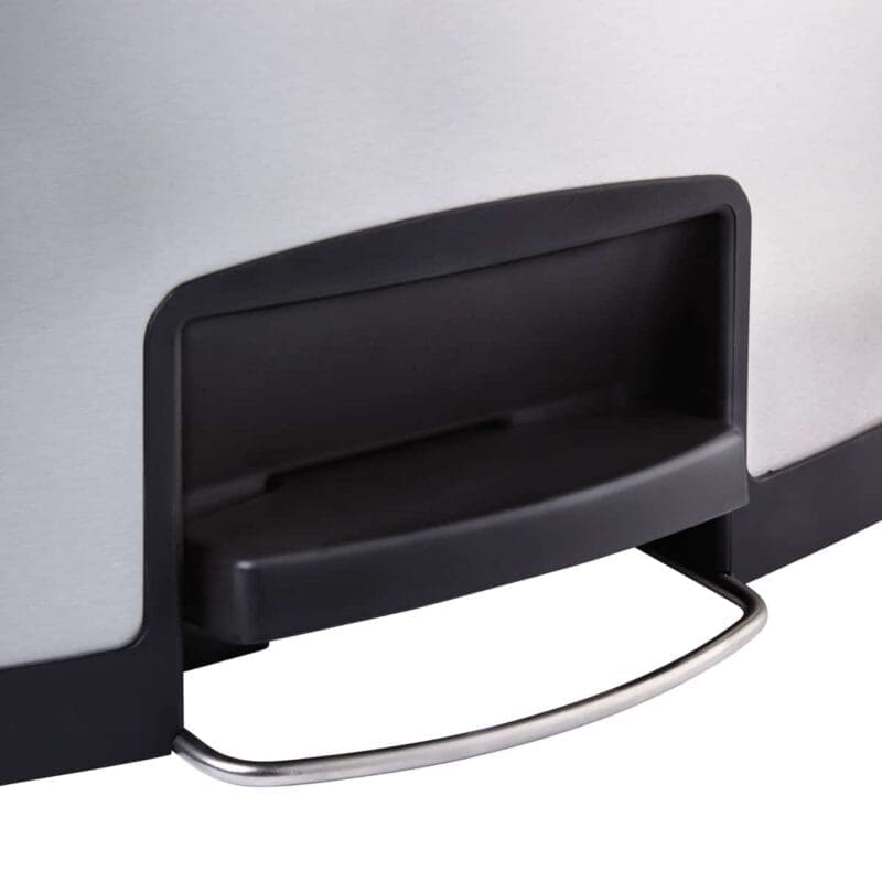 Slim Jim Step On container Front Step RVS 30 liter mat RVS, zwart - VB 224627 - Afbeelding 3