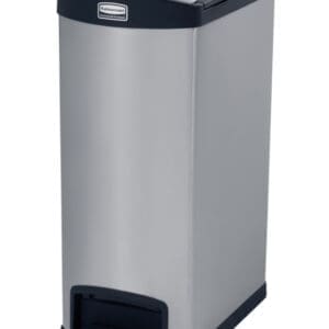 Slim Jim Step On container End Step RVS 50 liter mat RVS, zwart - VB 224672 - Afbeelding 11