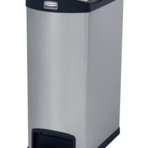 Slim Jim Step On container End Step RVS 50 liter mat RVS, zwart - VB 224672 - Afbeelding 12