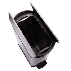 Slim Jim Step On container End Step RVS 50 liter mat RVS, zwart - VB 224672 - Afbeelding 3