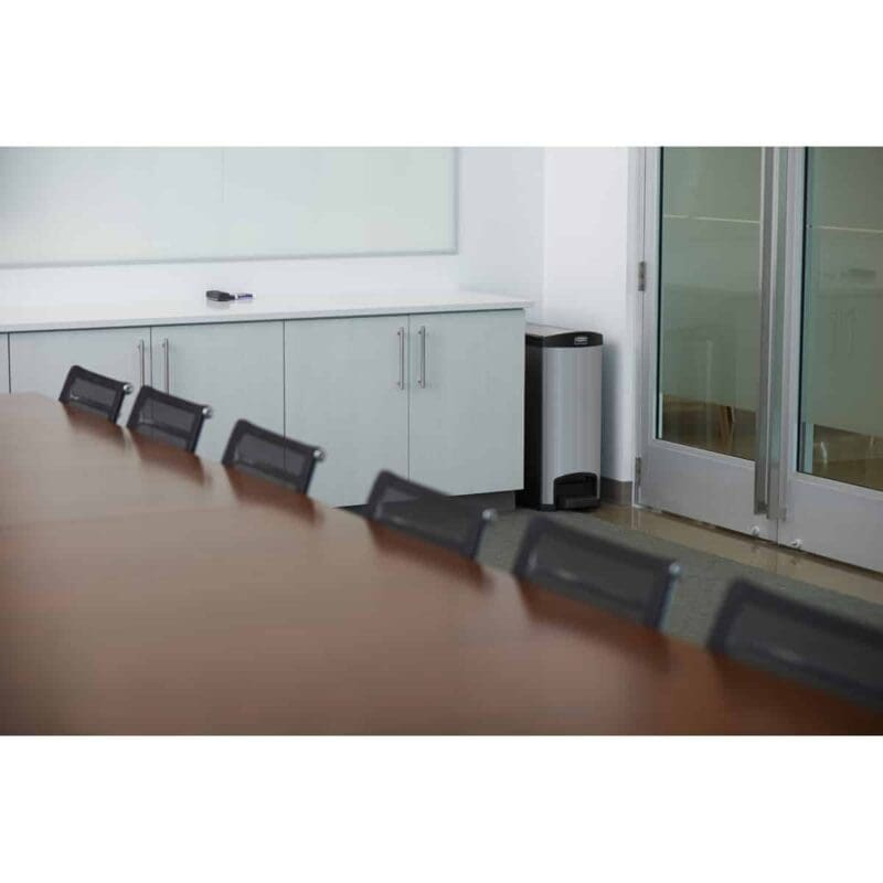Slim Jim Step On container End Step RVS 50 liter mat RVS, zwart - VB 224672 - Afbeelding 9