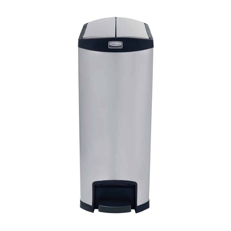 Rubbermaid Slim Jim Step On container End Step 90L RVS/zwart – 224702 - Afbeelding 2