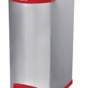 Rubbermaid Slim Jim Step On container End Step 90L RVS/rood - 224771 - Afbeelding 3