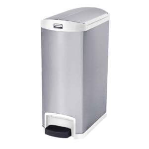 Rubbermaid Slim Jim Step On container End Step 50L RVS/wit  - 224825