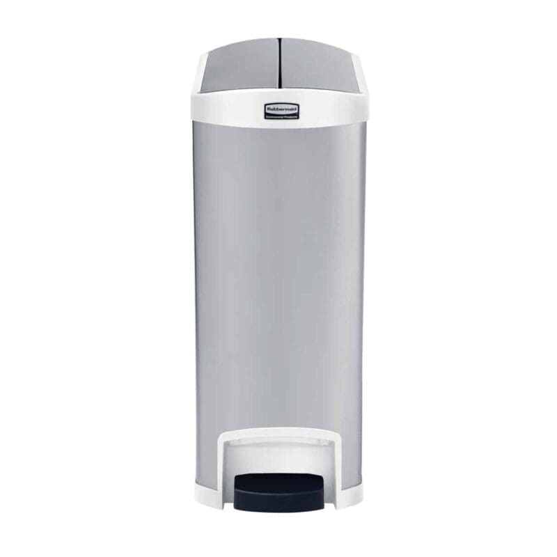 Rubbermaid Slim Jim Step On container End Step 50L RVS/wit  - 224825 - Afbeelding 2