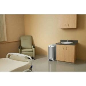 Rubbermaid Slim Jim Step On container End Step 50L RVS/wit  - 224825 - Afbeelding 4