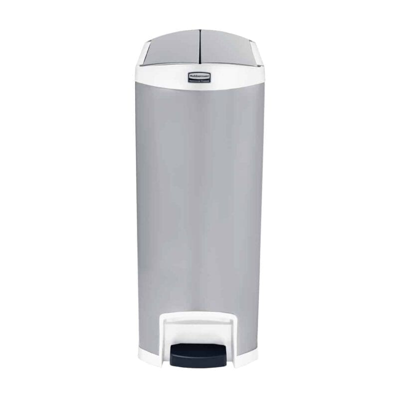 Rubbermaid Slim Jim Step On container End Step 90L RVS/wit - 224849 - Afbeelding 2