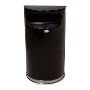 Designer halfrond met binnenbak van Kunststof 34 liter zwart, chroom - VB 127896 - Afbeelding 3