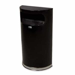Designer halfrond met binnenbak van Kunststof 34 liter zwart, chroom - VB 127896