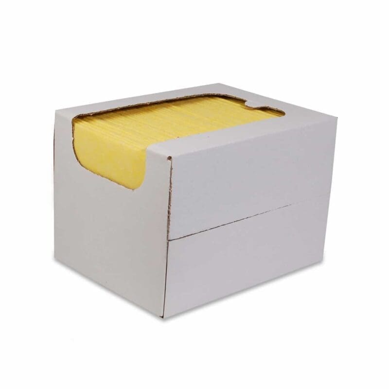 Reinigingsdoek 135gr/m2 non-woven (in dispenserdoos) geel 50/ds - 2035001