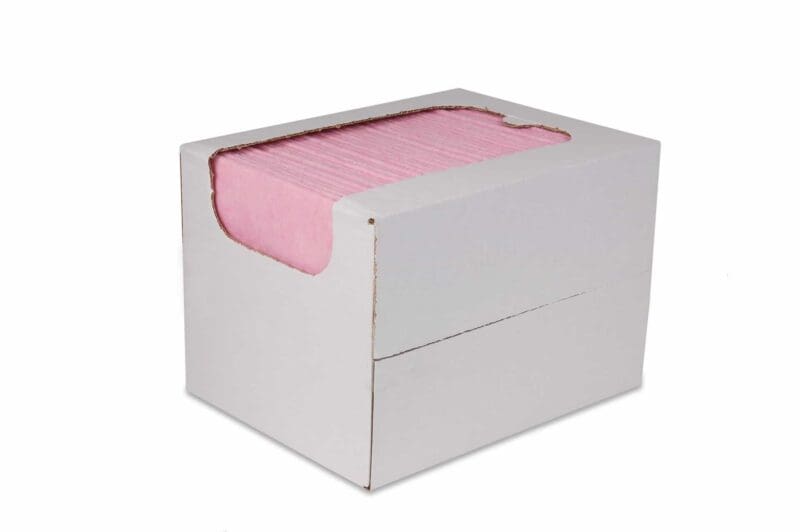 Reinigingsdoek 135gr/m2 non-woven (in dispenserdoos) rood 50/ds - 2035002