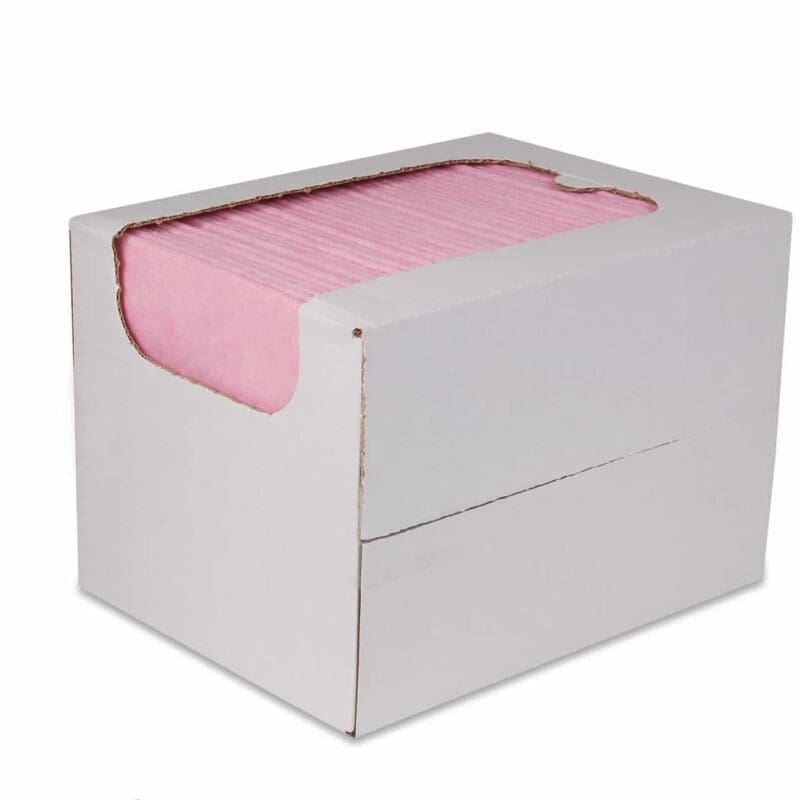 Reinigingsdoek 135gr/m2 non-woven (in dispenserdoos) rood 50/ds - 2035002