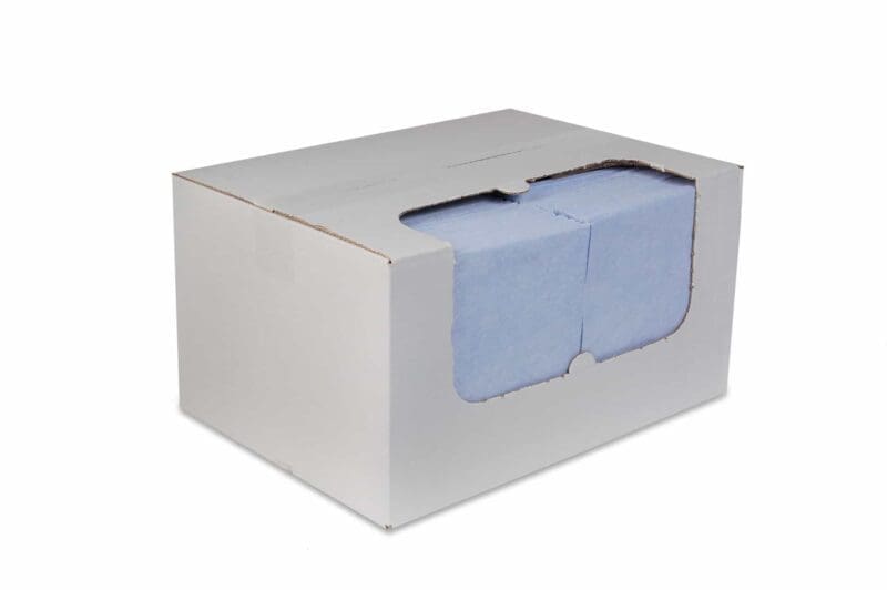 Reinigingsdoek 135gr/m2 non-woven (in dispenserdoos) blauw 100/ds – 2035010