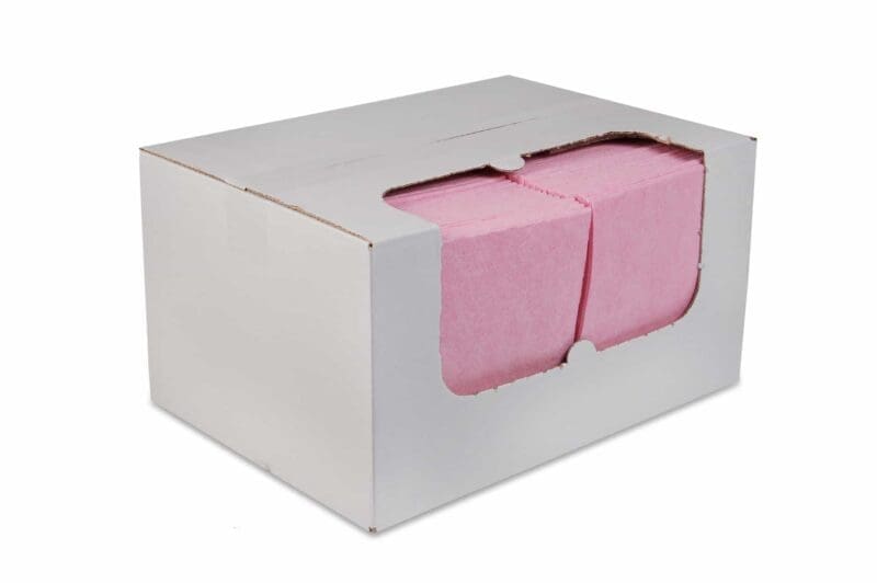 Reinigingsdoek 135gr/m2 non-woven (in dispenserdoos) rood 100/ds – 2035012