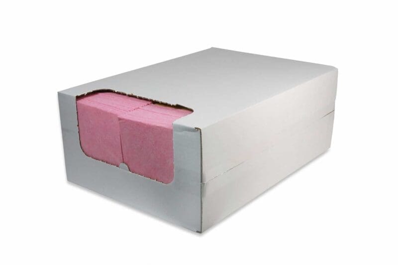 Reinigingsdoek 135gr/m2 non-woven (in dispenserdoos) rood 200/ds – 2035022