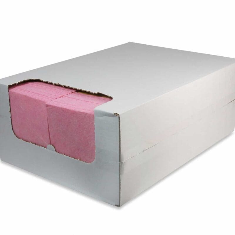 Reinigingsdoek 135gr/m2 non-woven (in dispenserdoos) rood 200/ds – 2035022