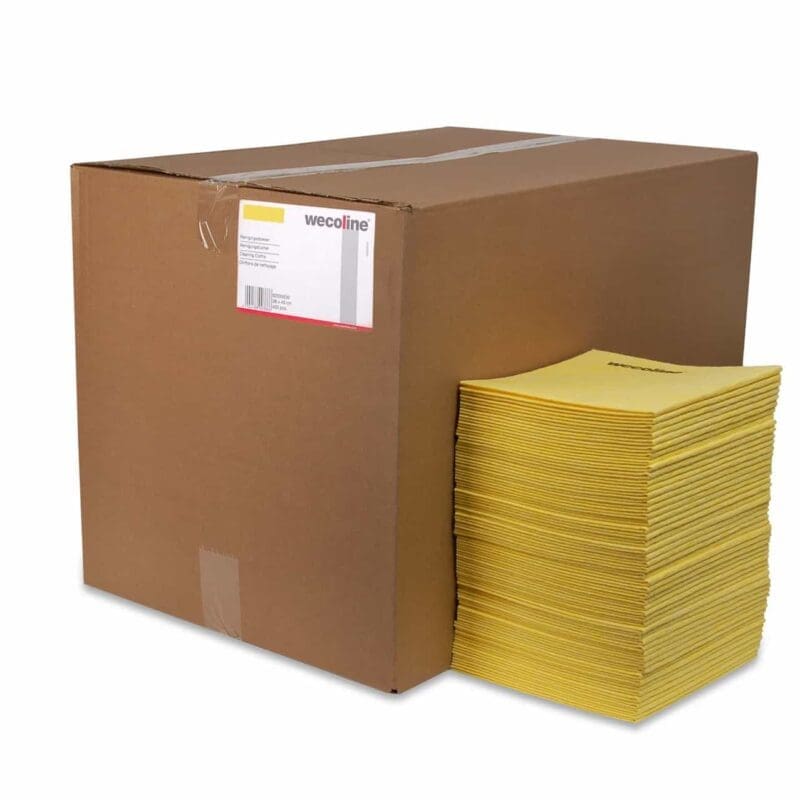 Reinigingsdoek 135gr/m2 non-woven geel 400/ds – 2035031